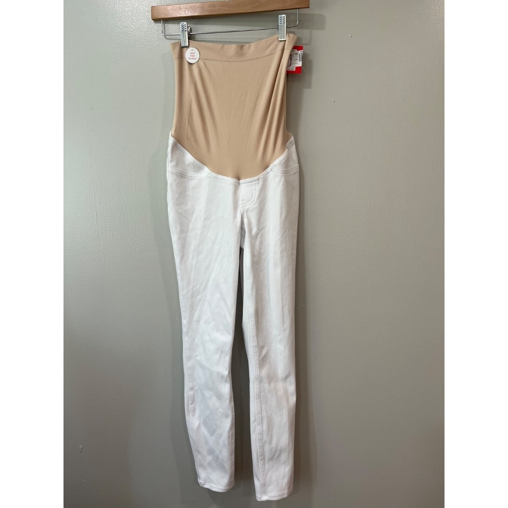 Spanx Women's Shapewear High-Waist White Ankle Jean-ish Leggings Pants Size S